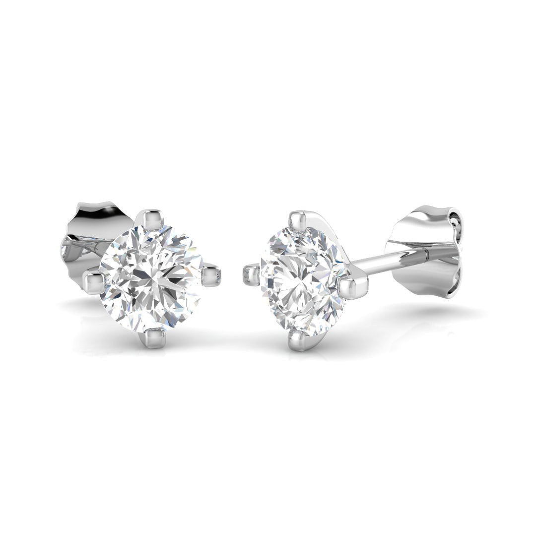 18ct White Gold 1.03ct G VS2 Diamond Earrings
