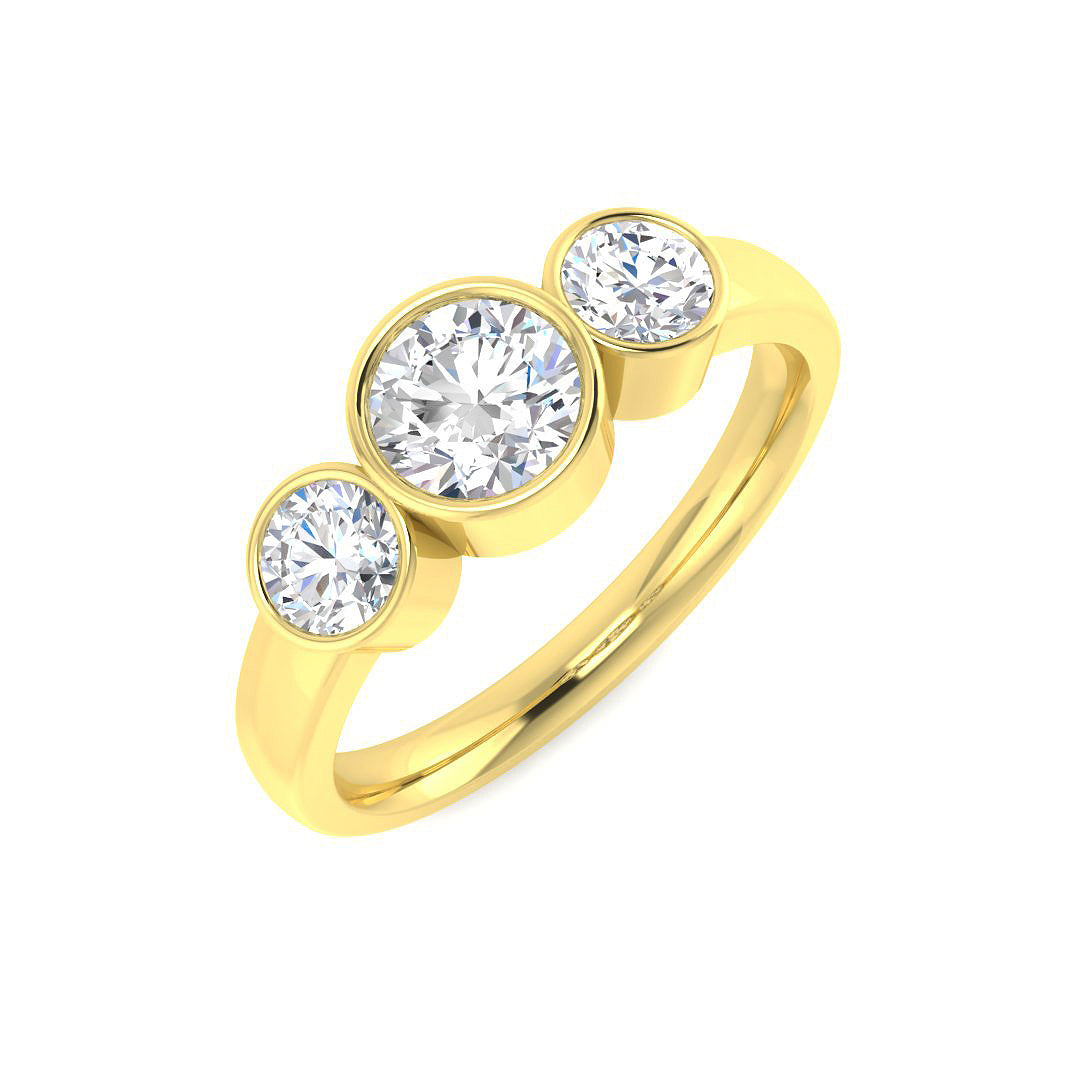 9ct Yellow Gold 1.08ct Laboratory Grown CVD Ring