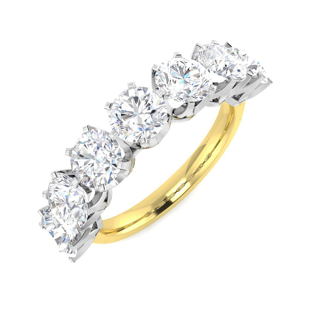 9ct Two-Tone Gold 2.42ct Laboratory Grown Cvd Old Cut Ring