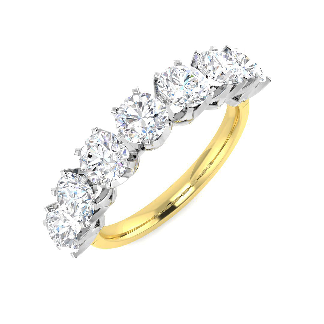 9ct Two-Tone Gold 1.74ct Laboratory Grown Cvd Old Cut Ring