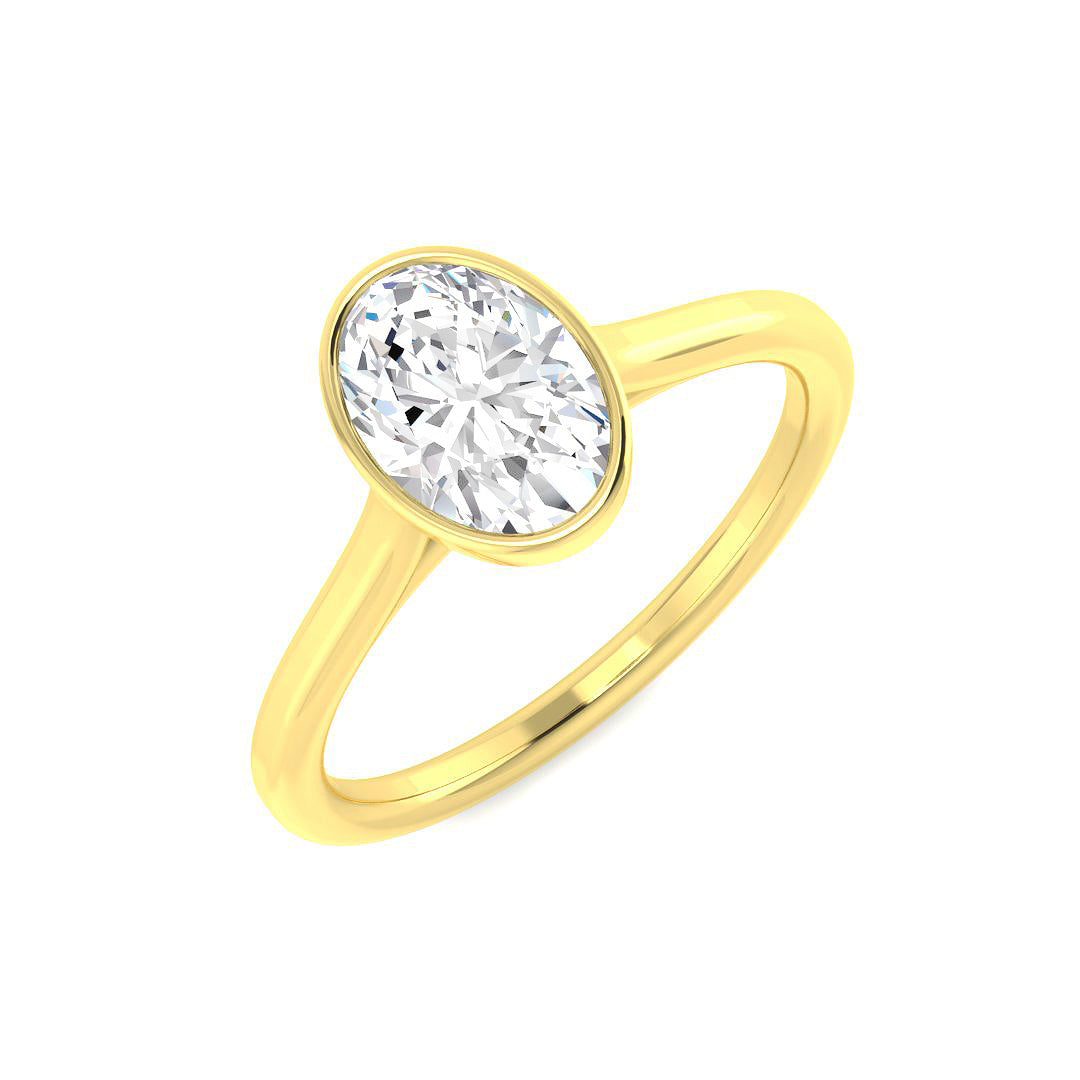 9ct Yellow Gold 1.00ct E VS2 Laboratory Grown CVD Ring