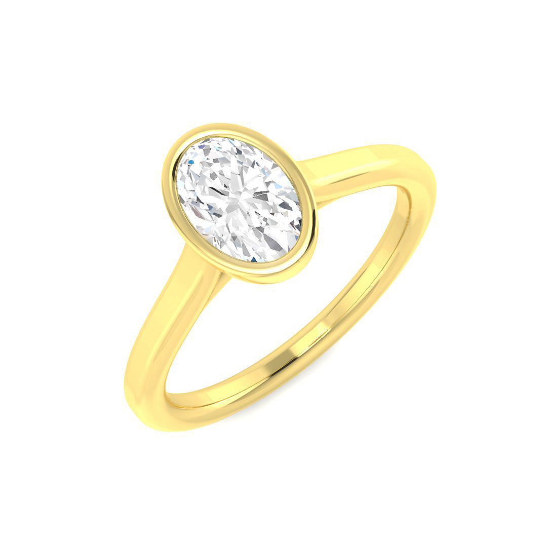 9ct Yellow Gold 0.82ct Laboratory Grown CVD Ring