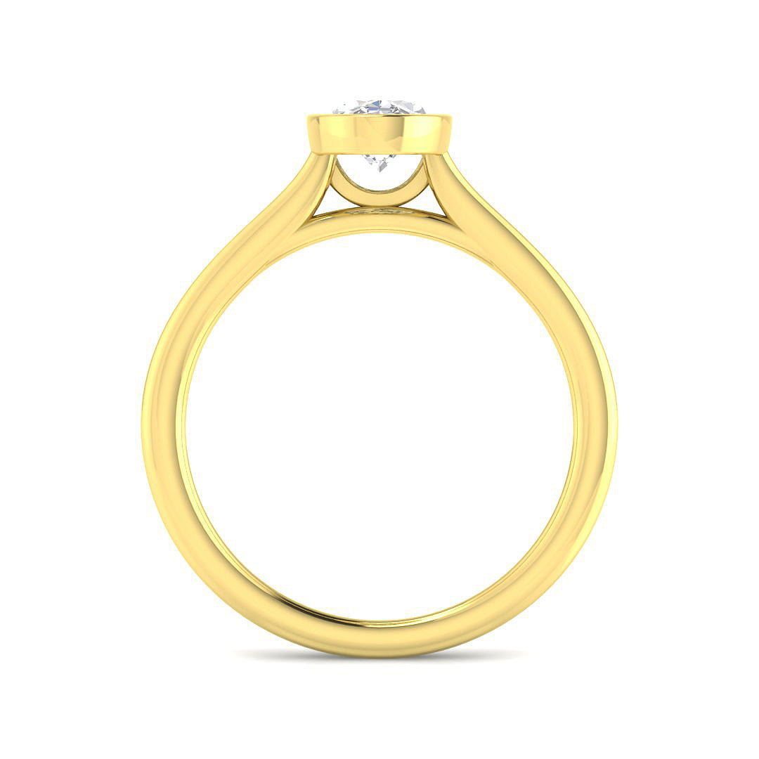 9ct Yellow Gold 0.82ct Laboratory Grown CVD Ring