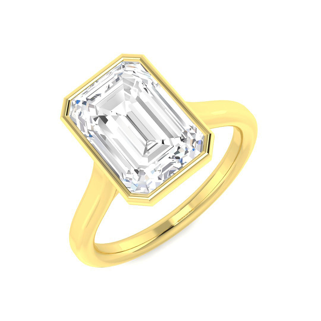 9ct Yellow Gold 3.01ct E VS2 Laboratory Grown CVD Ring