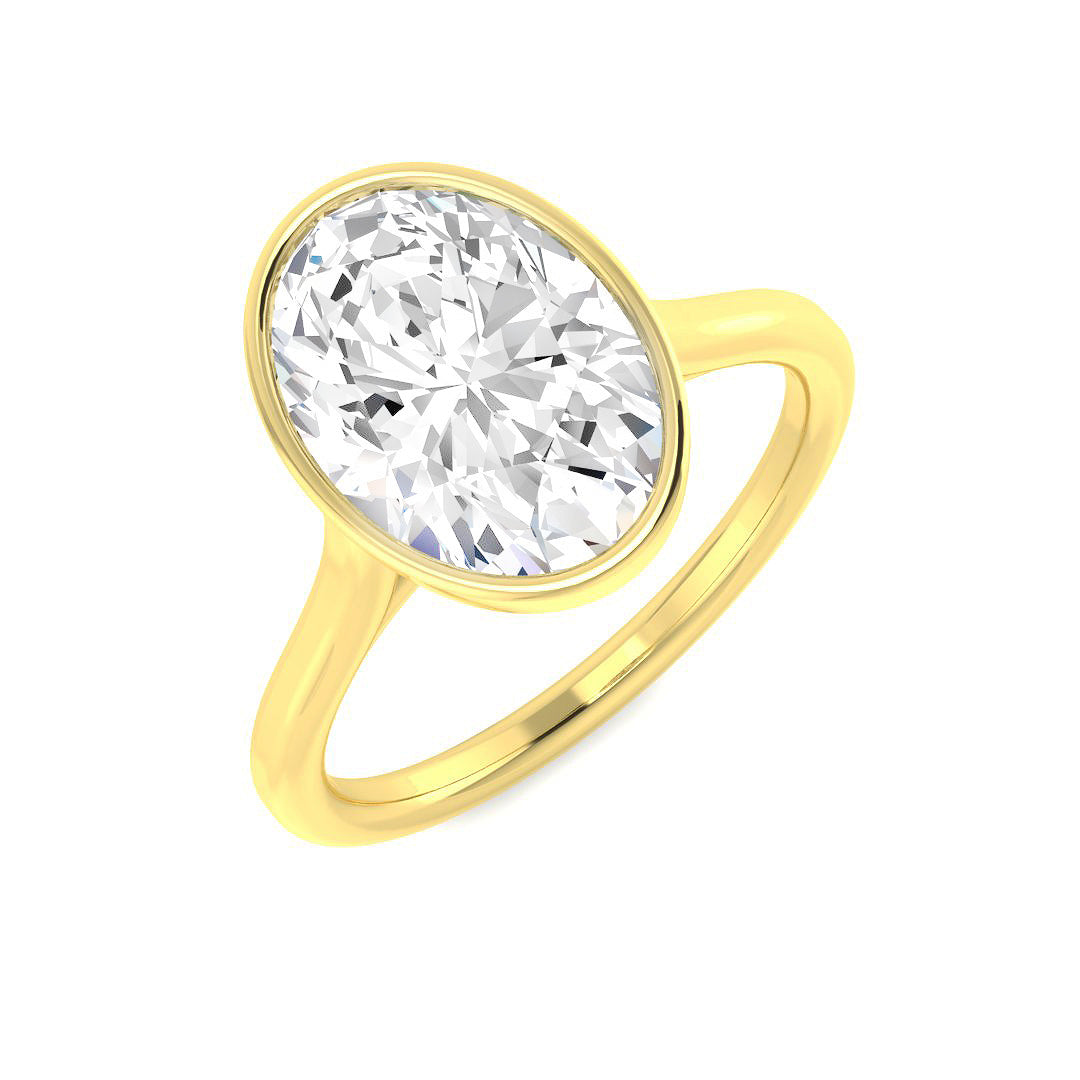 9ct Yellow Gold 3.01ct E VS2 Laboratory Grown CVD Ring