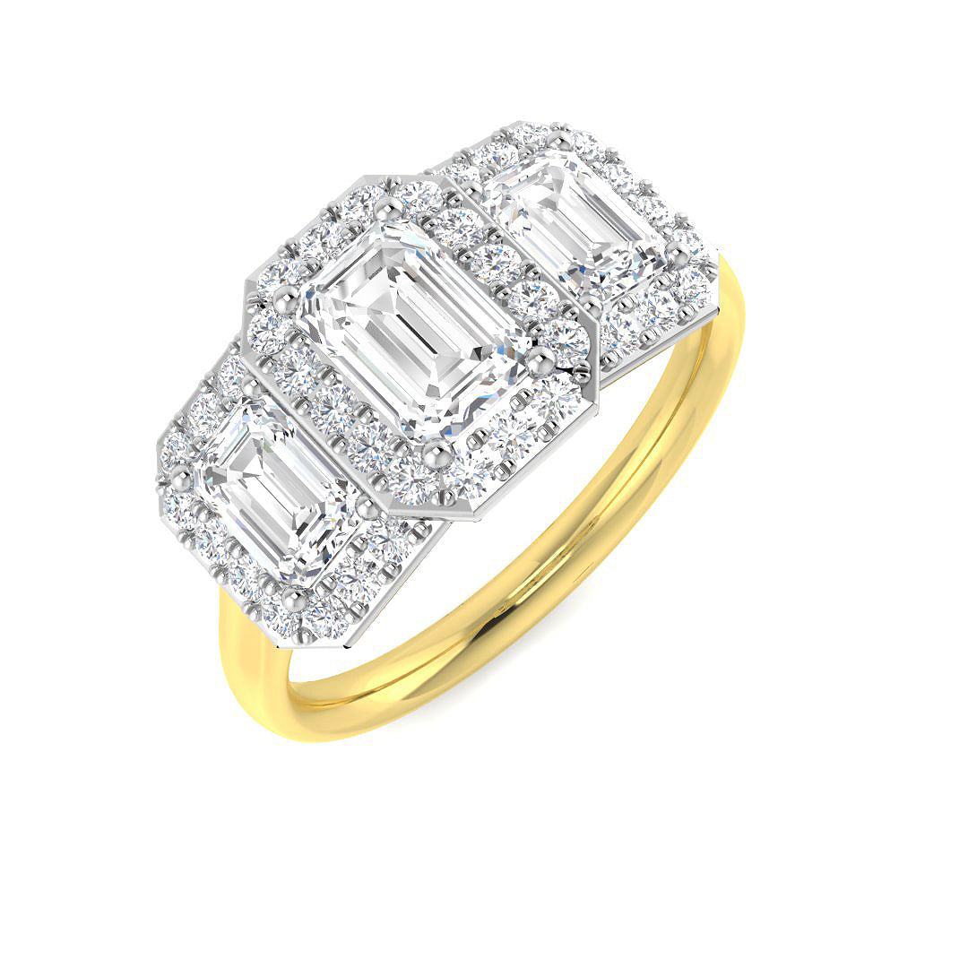 9ct Two-Tone Gold 1.99ct Laboratory Grown CVD Ring