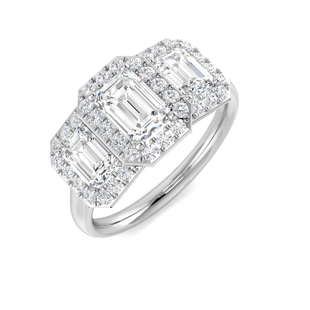 9ct White Gold 1.99ct Laboratory Grown CVD Ring