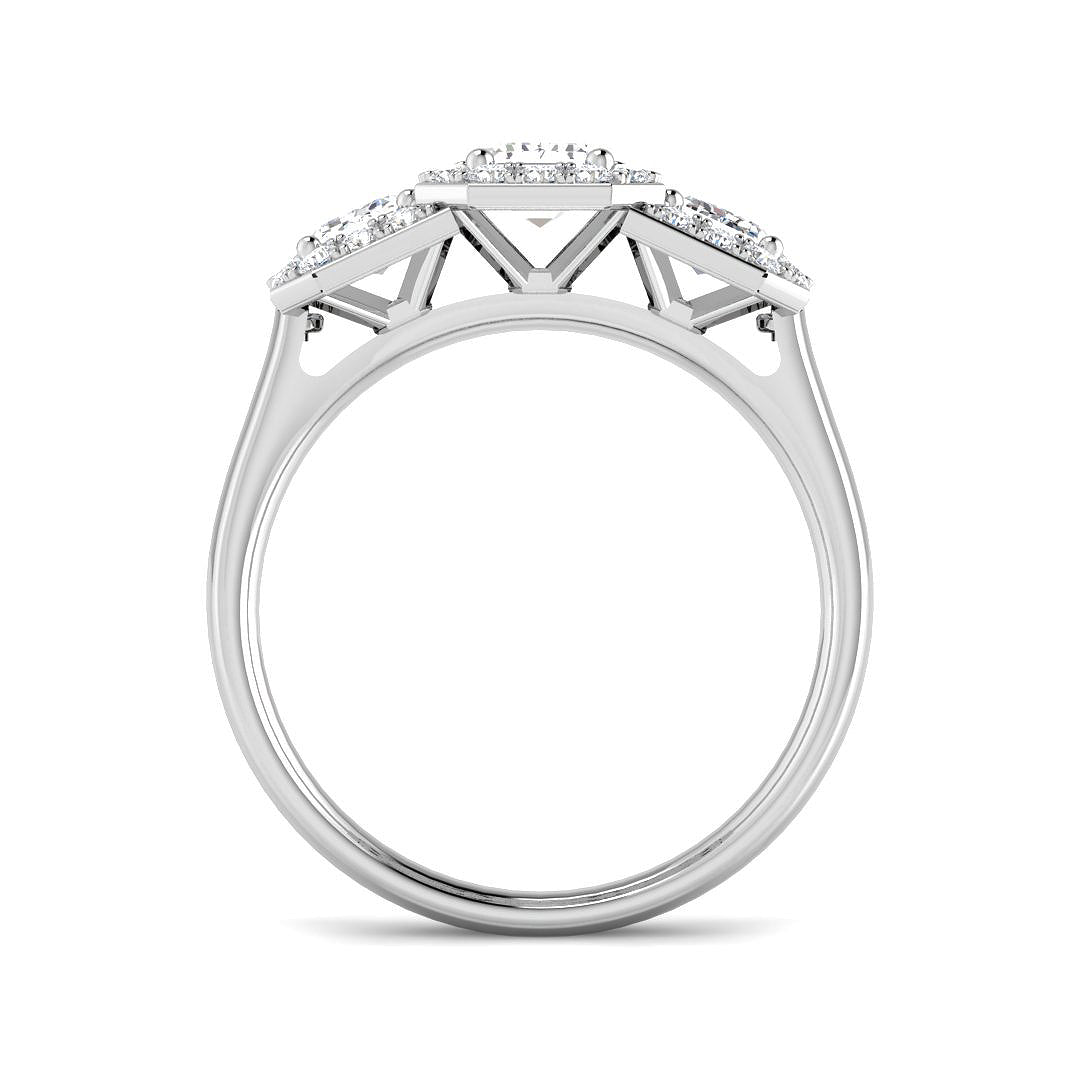 9ct White Gold 1.99ct Laboratory Grown CVD Ring