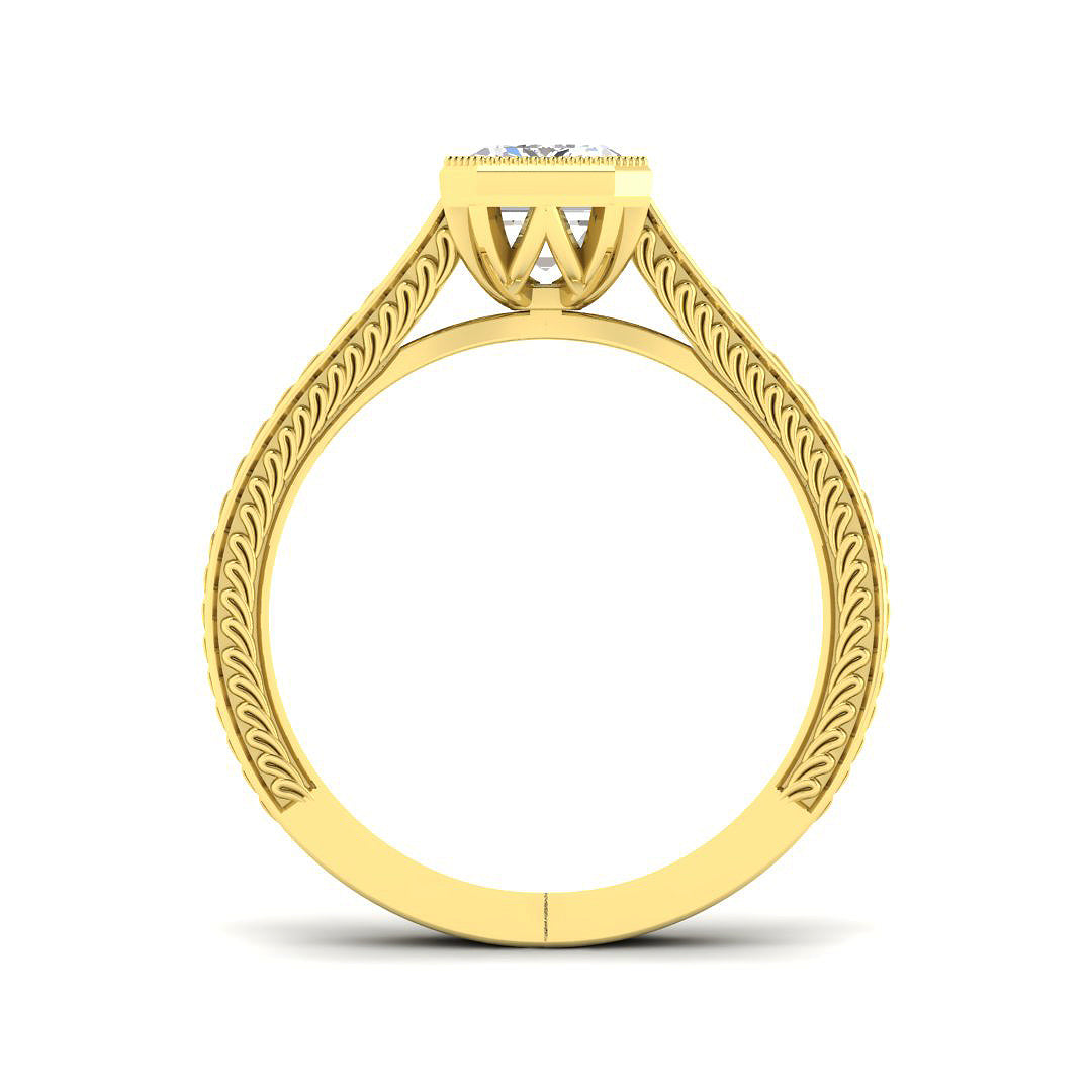 9ct Yellow Gold 1.57ct E VS1 Laboratory Grown CVD Ring