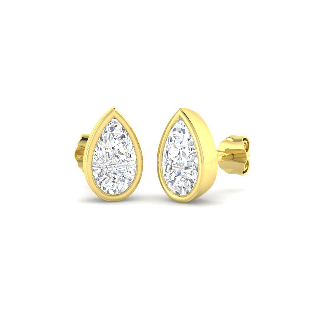9ct Yellow Gold 2.04ct E VS2 Laboratory Grown CVD Earrings