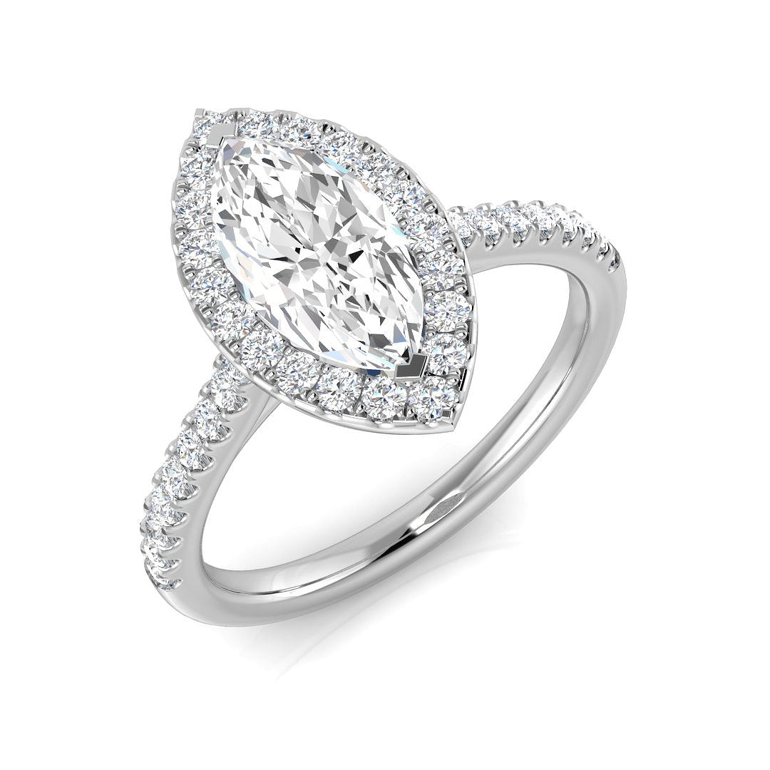 Platinum 1.42ct F SI2 Diamond Ring