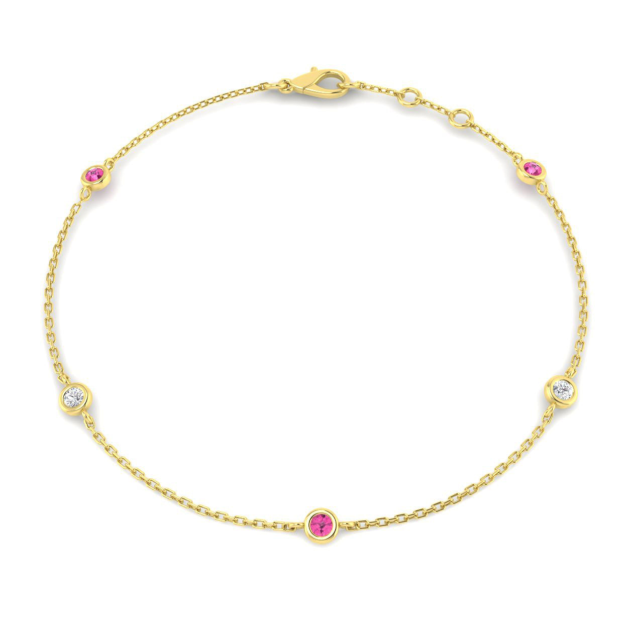 9ct Yellow Gold 0.25ct G SI2 Diamond Bracelet