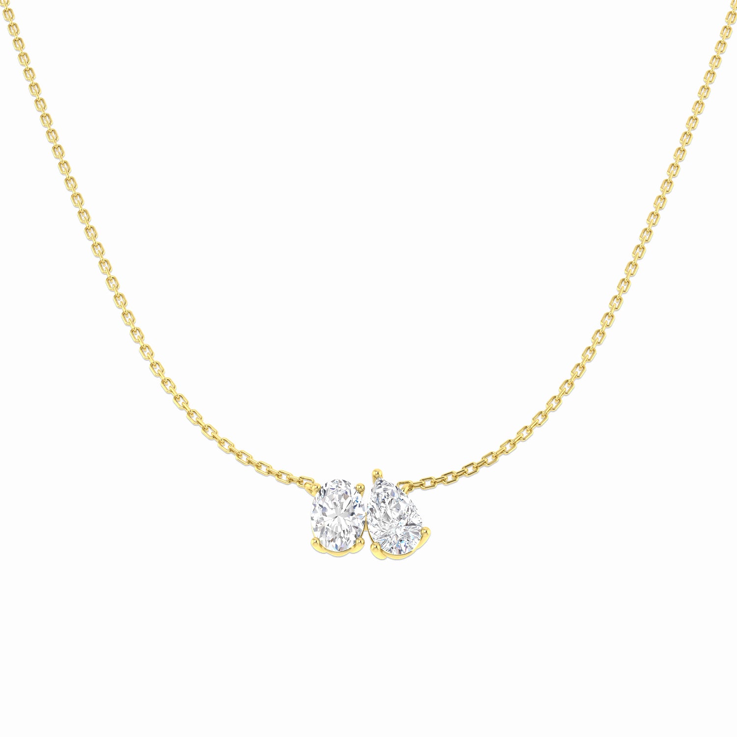 9ct Yellow Gold 1.53ct Laboratory Grown CVD Necklace