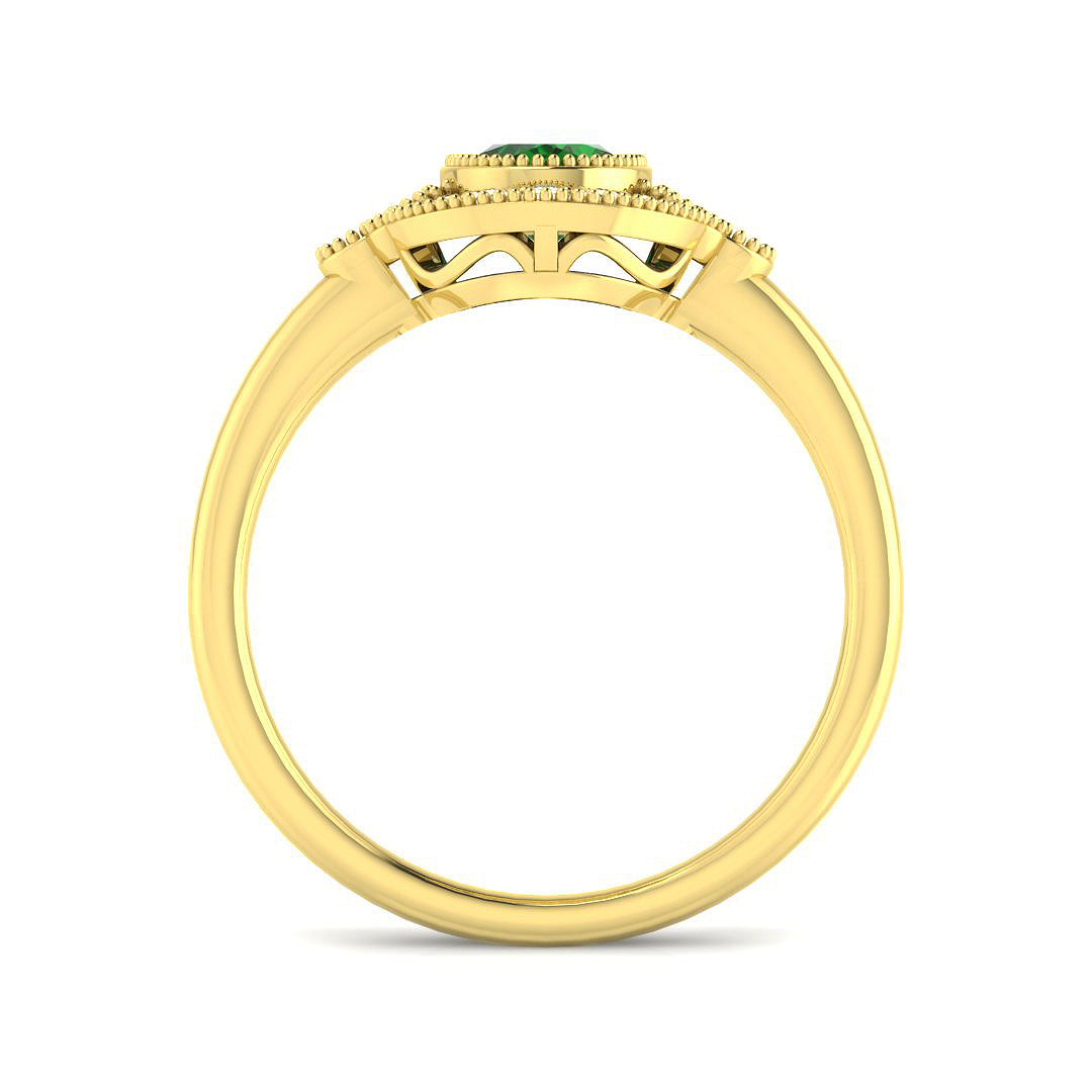 18ct Yellow Gold 1.04ct Emerald Ring