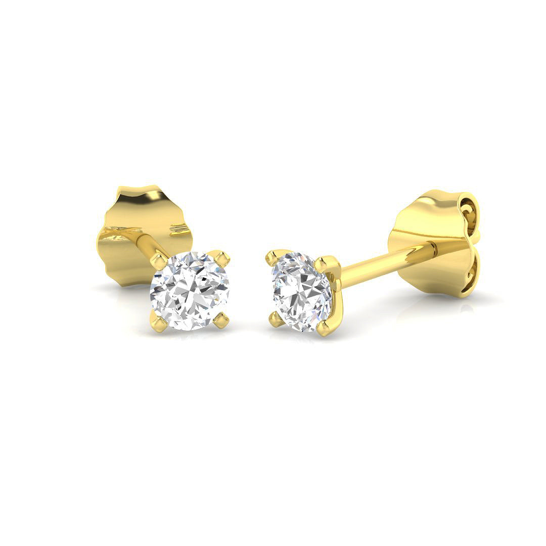 9ct Yellow Gold 0.75ct G SI2 Diamond Earrings