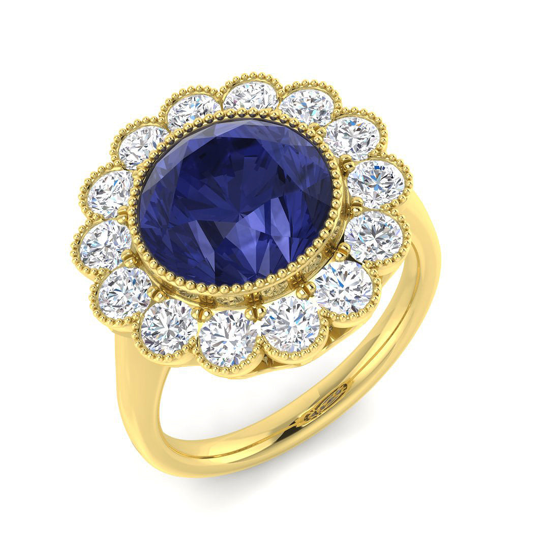 9ct Yellow Gold 5.78ct Tanzanite Ring