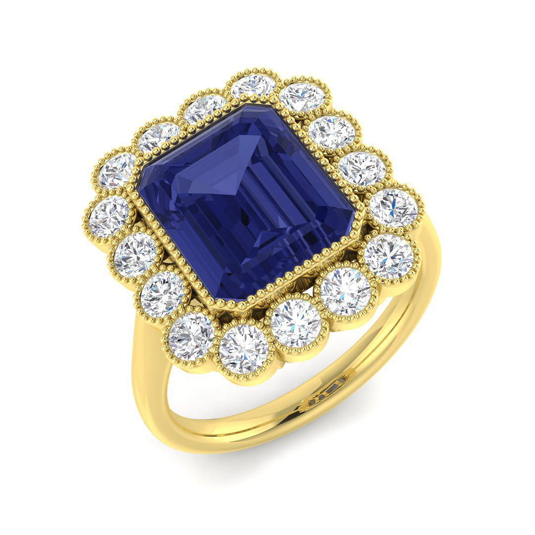 9ct Yellow Gold 5.80ct Tanzanite Ring