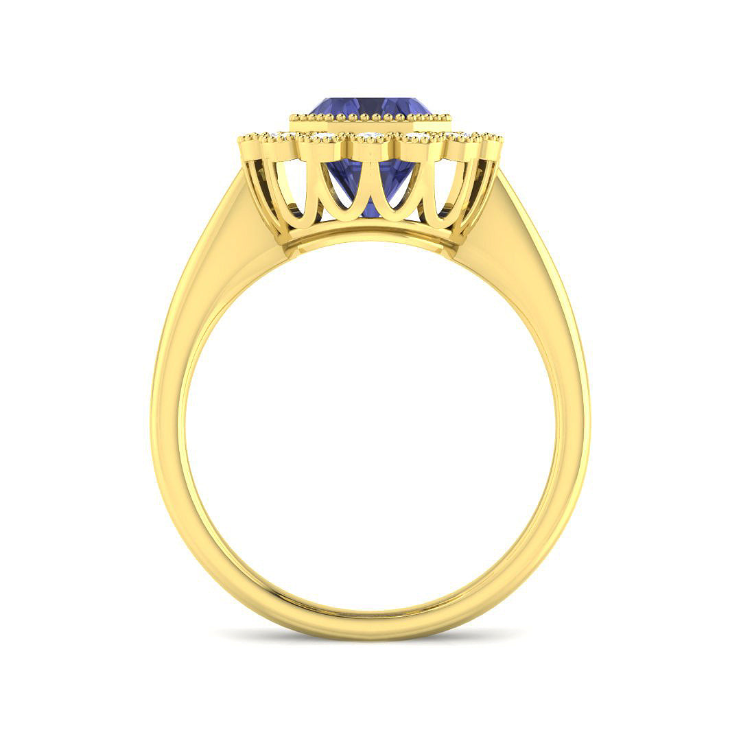 9ct Yellow Gold 4.66ct Tanzanite Ring