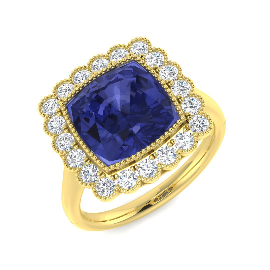 9ct Yellow Gold 5.21ct Tanzanite Ring