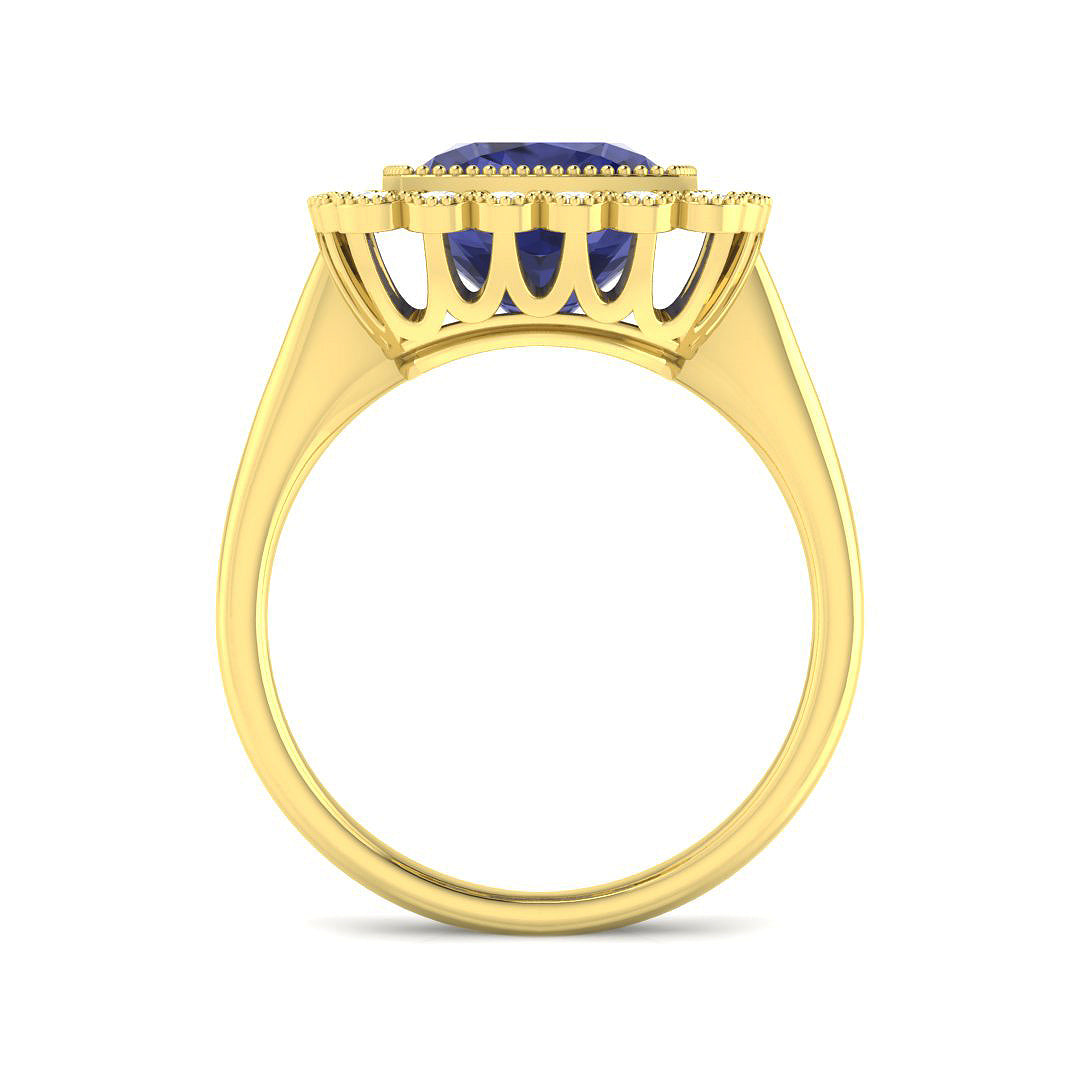 9ct Yellow Gold 5.21ct Tanzanite Ring