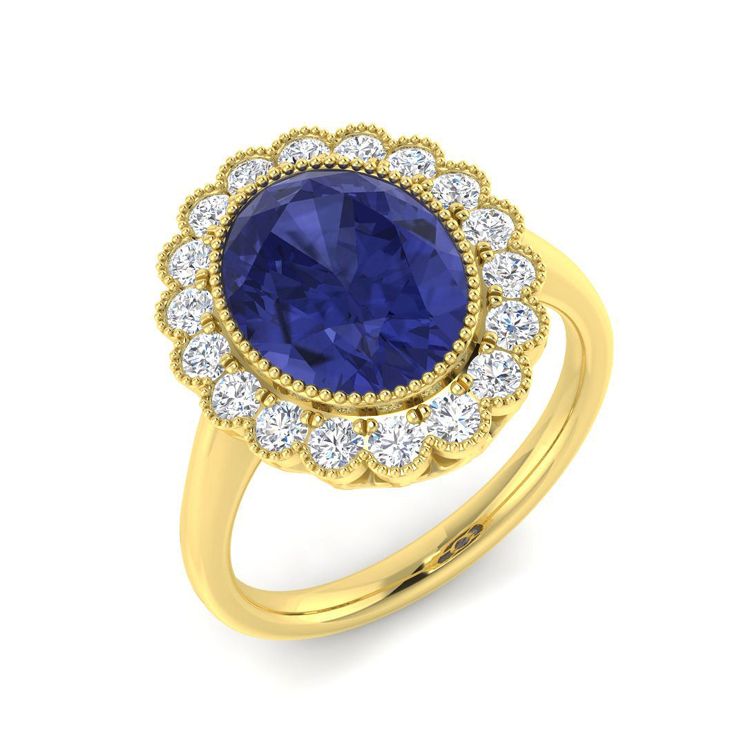 9ct Yellow Gold 4.38ct Tanzanite Ring