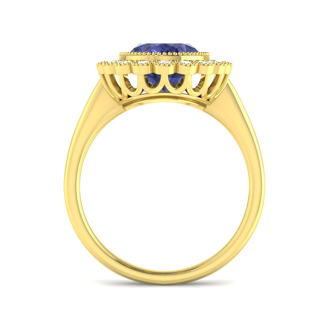 9ct Yellow Gold 4.38ct Tanzanite Ring