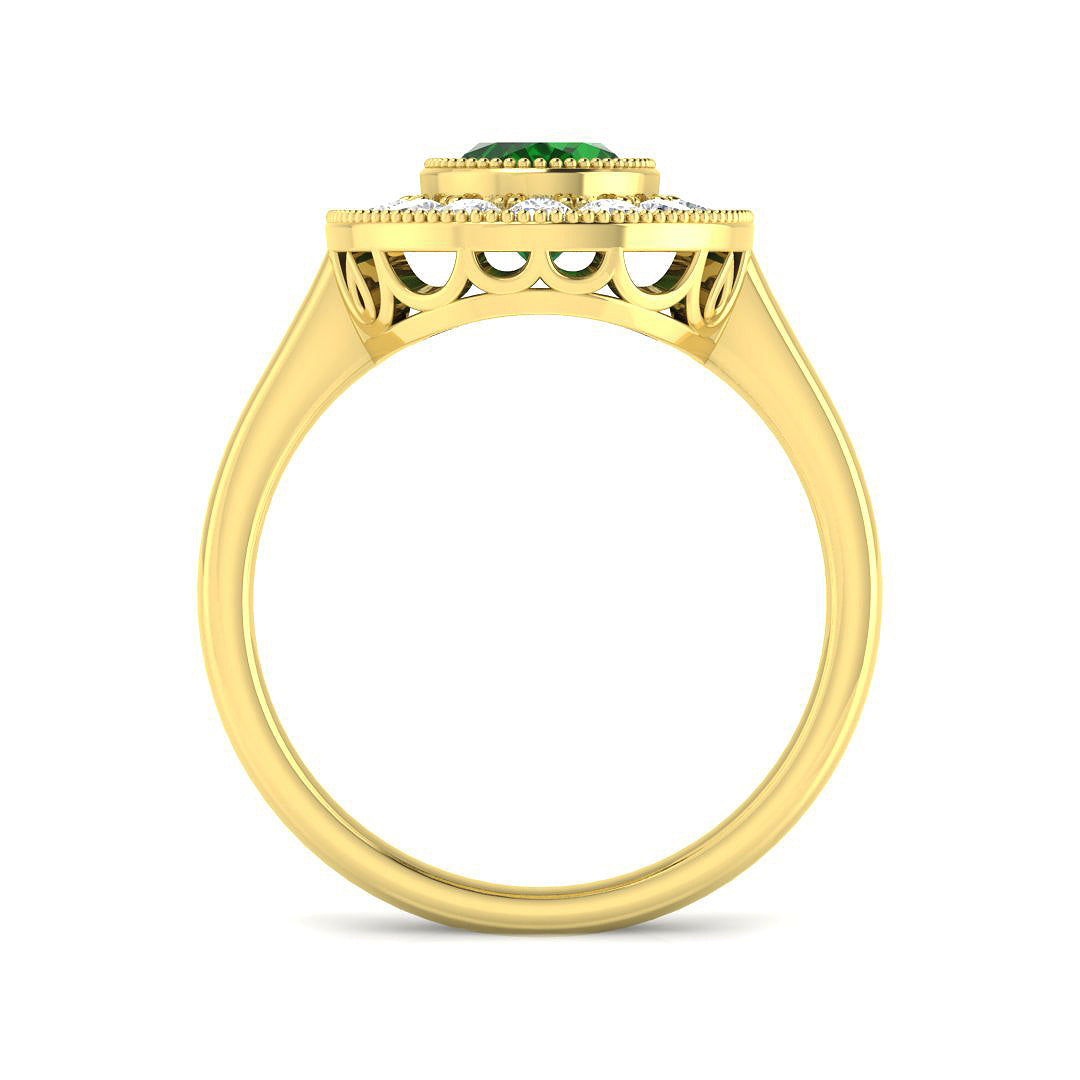 9ct Yellow Gold 2.07ct Emerald Ring