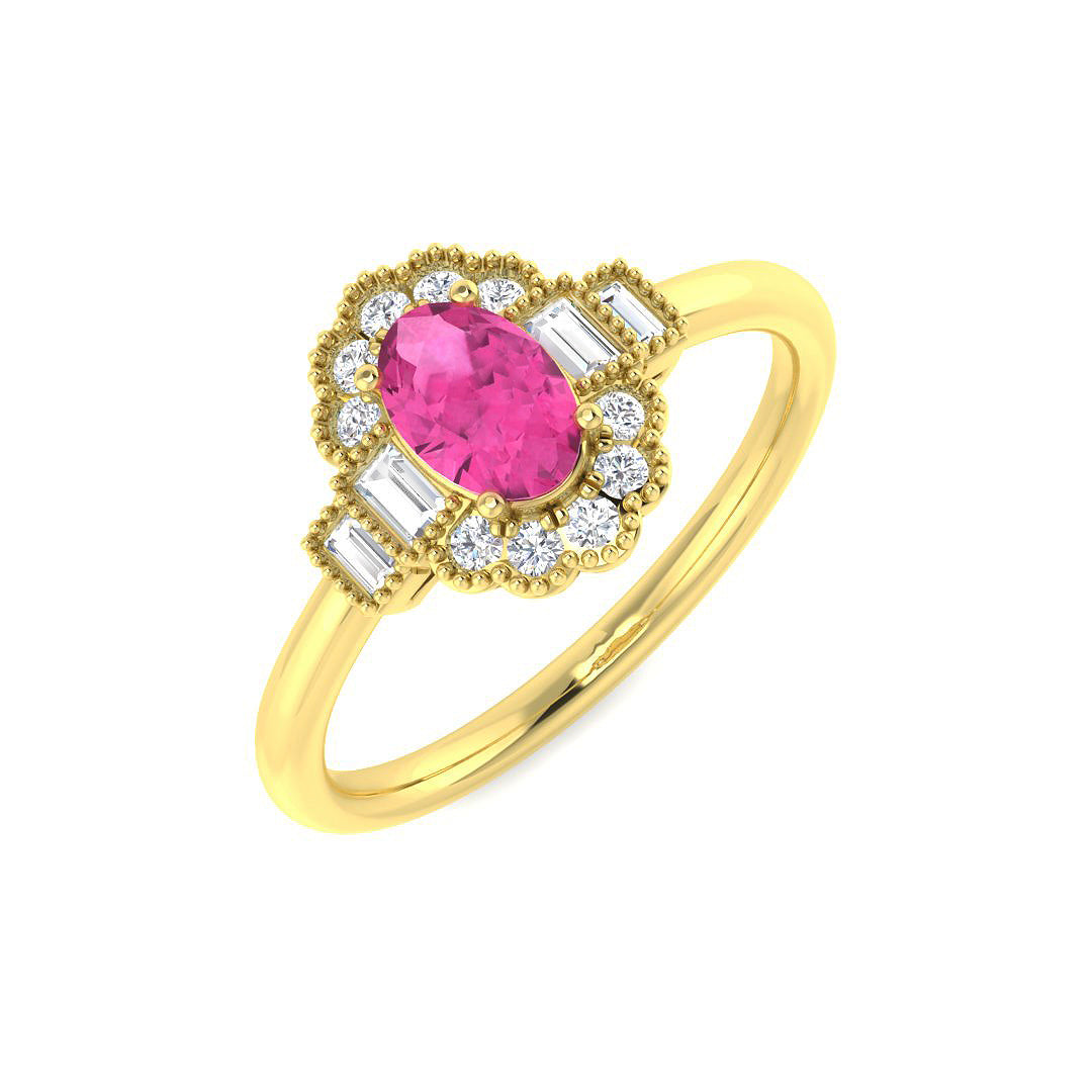 9ct Yellow Gold 1.14ct Multi Sapphire Ring