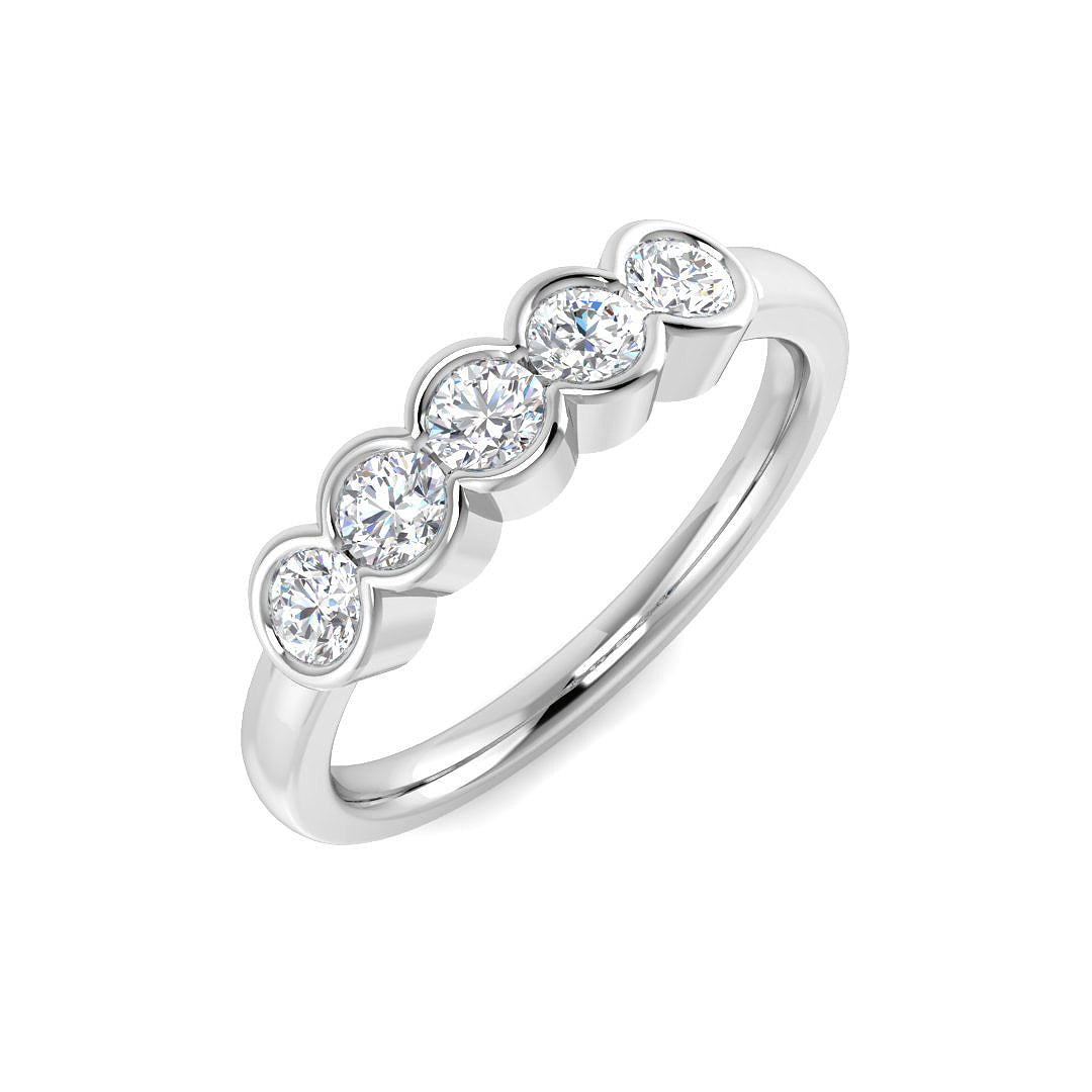 9ct White Gold 0.51ct Laboratory Grown CVD Ring