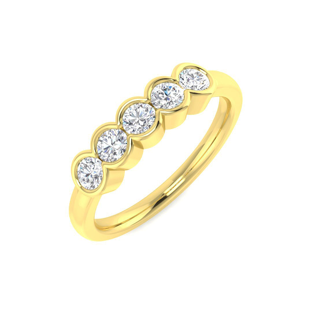 9ct Yellow Gold 0.51ct Laboratory Grown CVD Ring