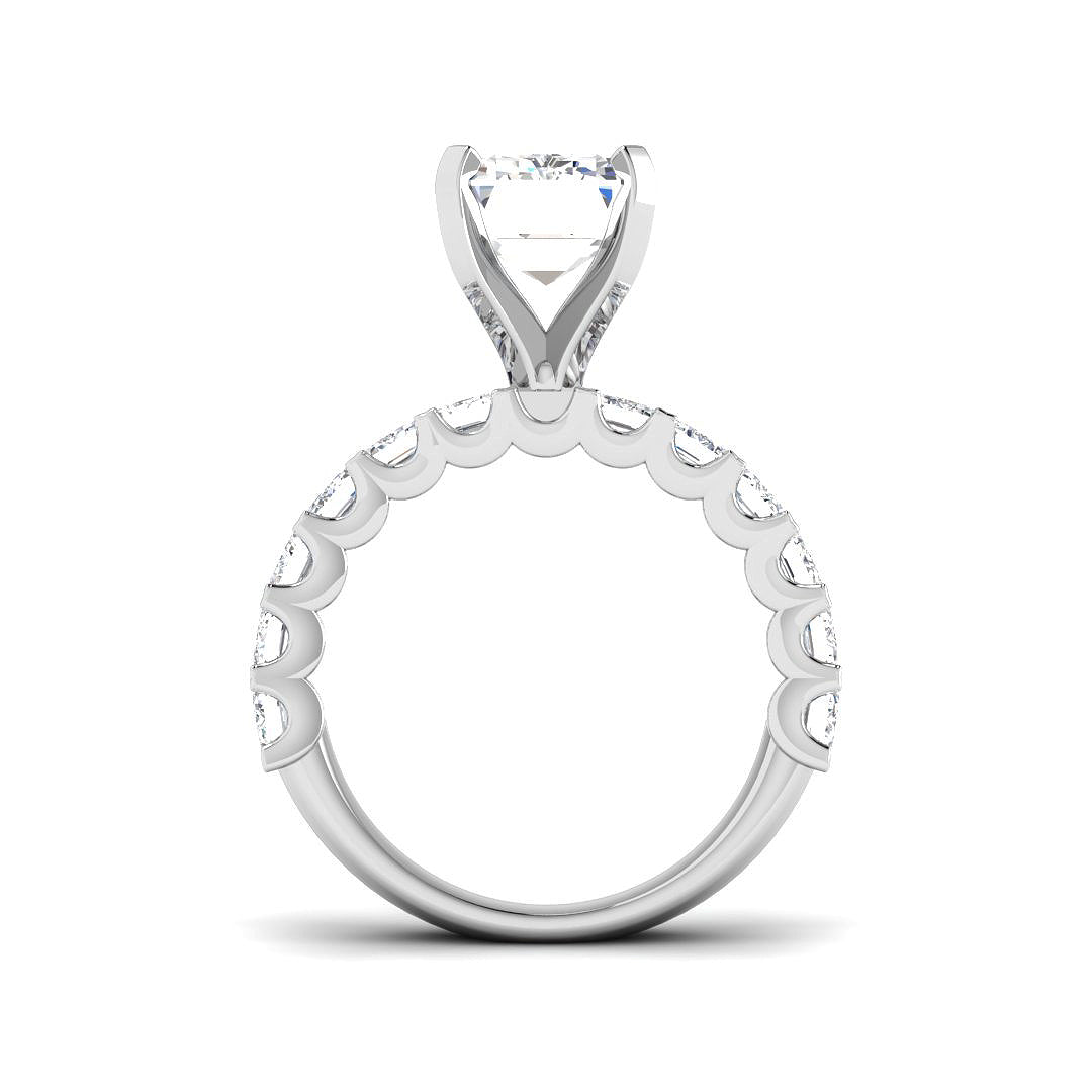 9ct White Gold 7.75ct E VS2 Laboratory Grown CVD Ring