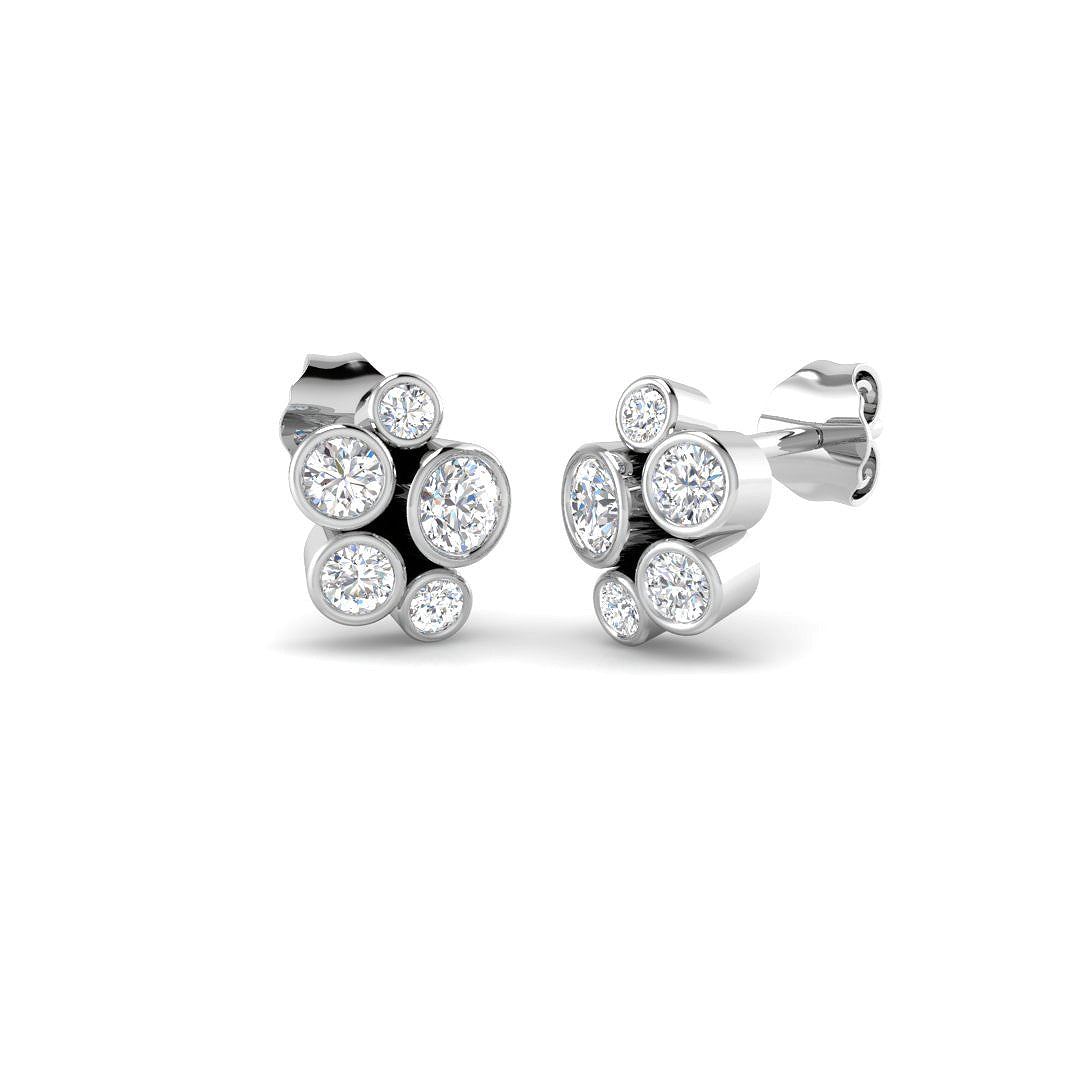 9ct White Gold 0.59ct Laboratory Grown CVD Earrings