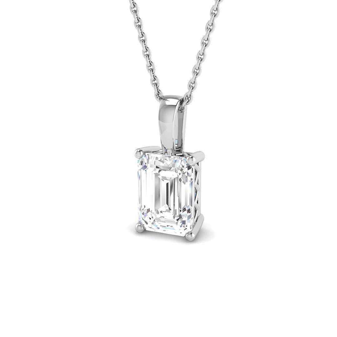 9ct White Gold 2.00ct D VS2 Laboratory Grown CVD Pendant