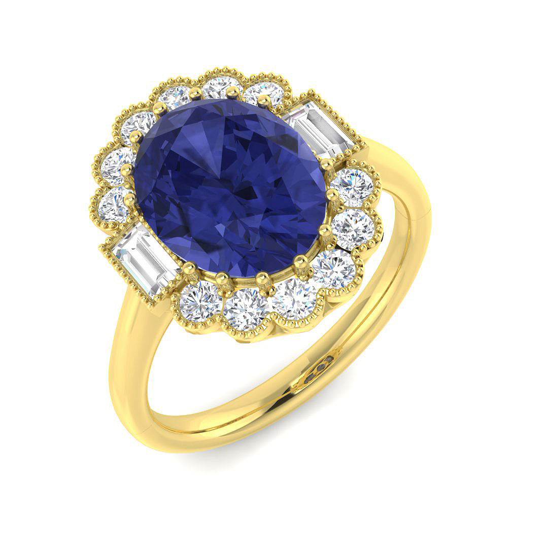 9ct Yellow Gold 4.75ct Tanzanite Ring