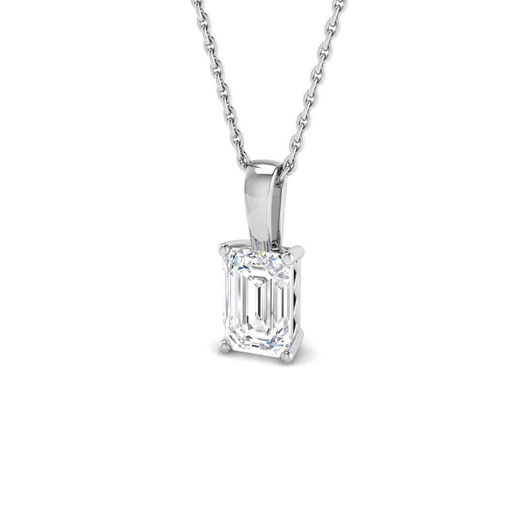 9ct White Gold 1.01ct E VS2 Laboratory Grown CVD Pendant