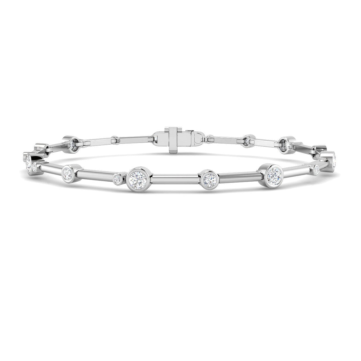 9ct White Gold 0.94ct Laboratory Grown CVD Bracelet