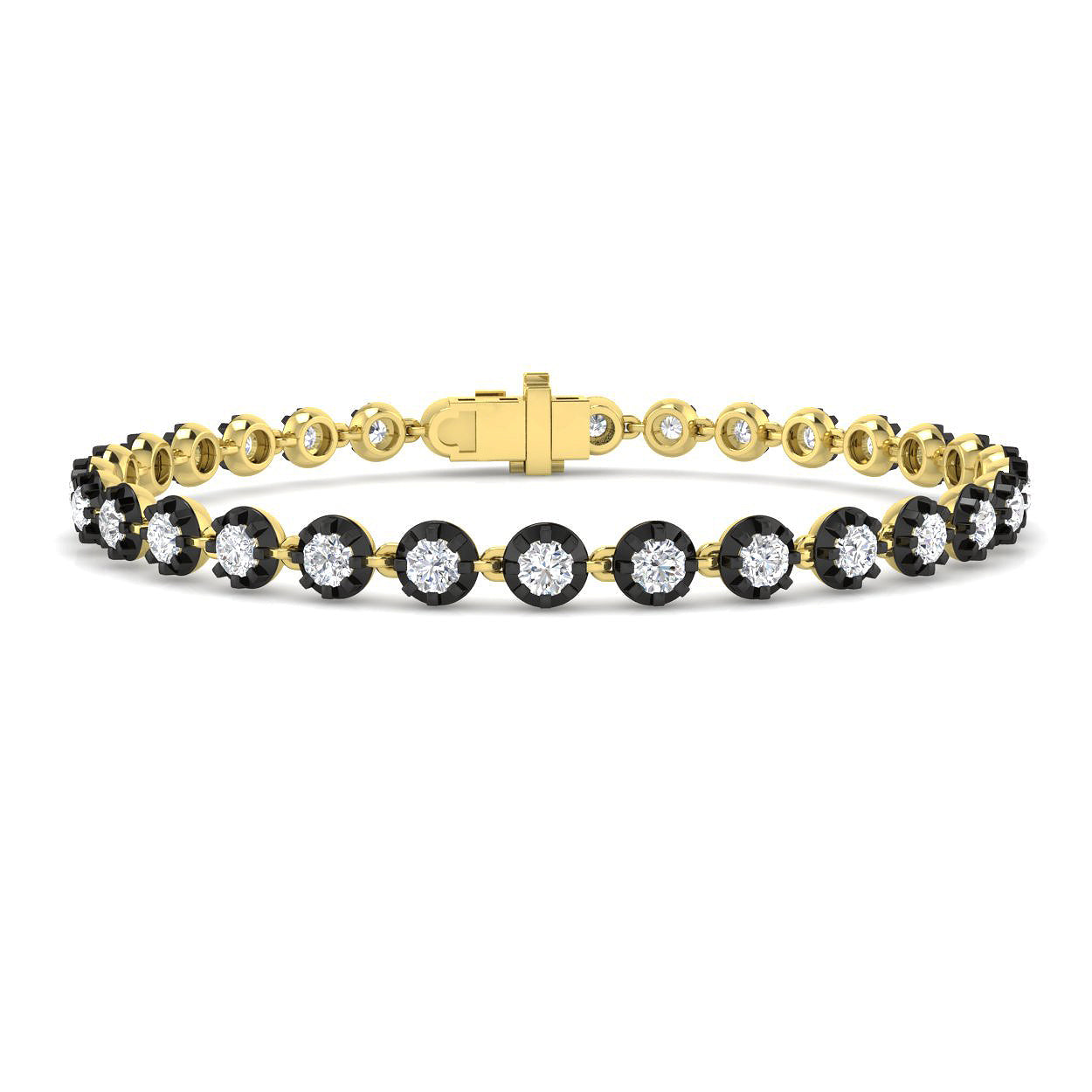9ct Yellow Gold 3.02ct Laboratory Grown CVD Bracelet