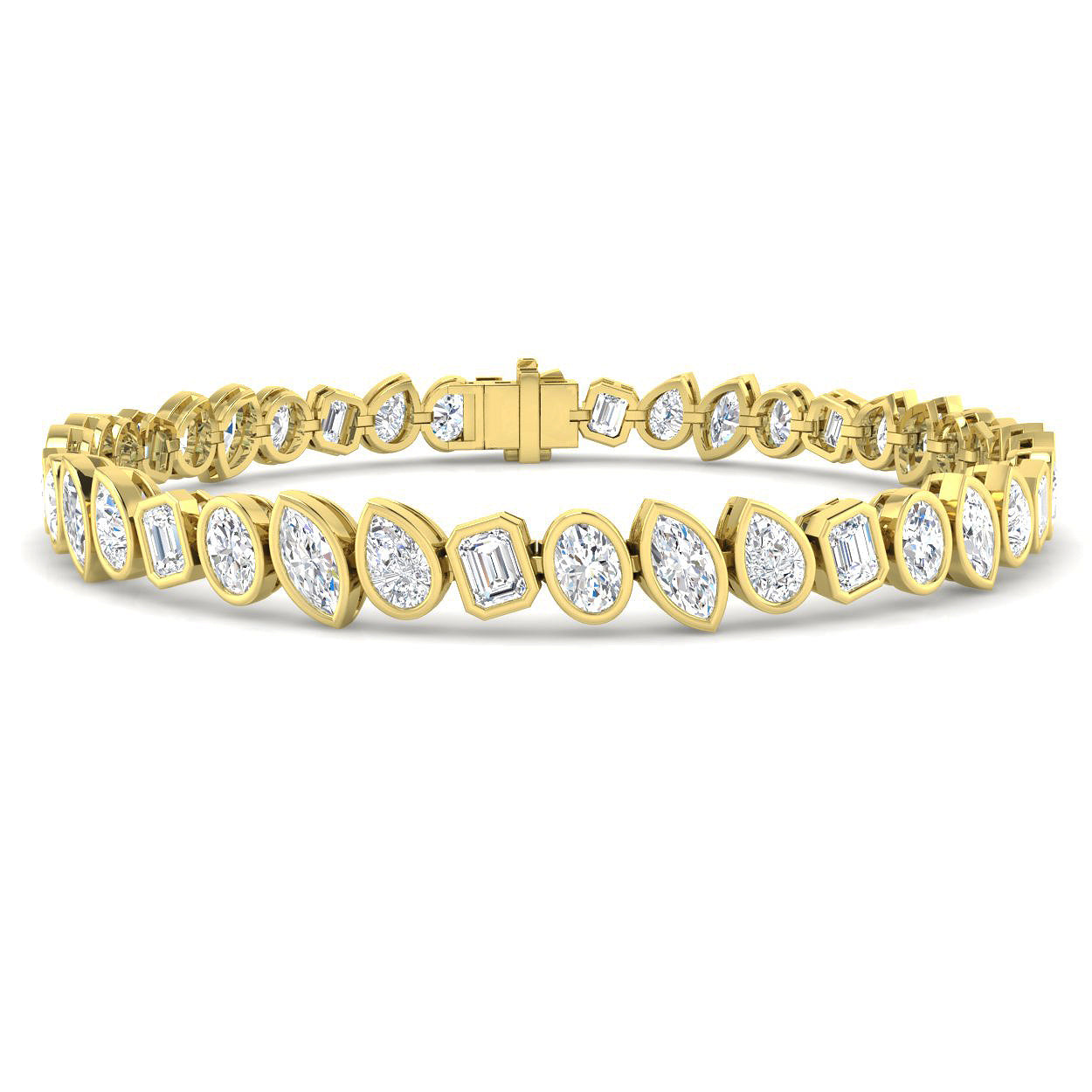 9ct Yellow Gold 9.42ct Laboratory Grown CVD Bracelet