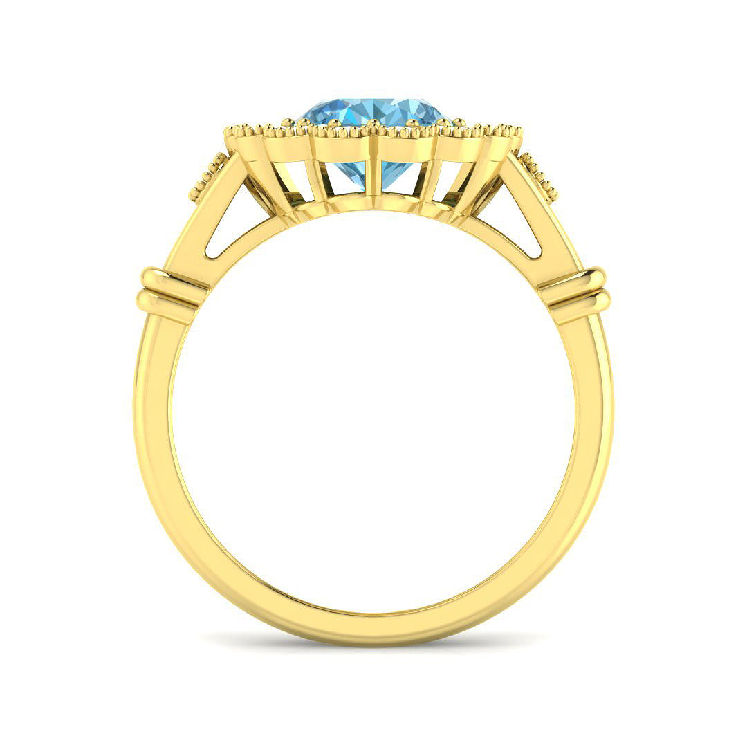 9ct Yellow Gold 2.79ct Sky Blue Topaz Ring