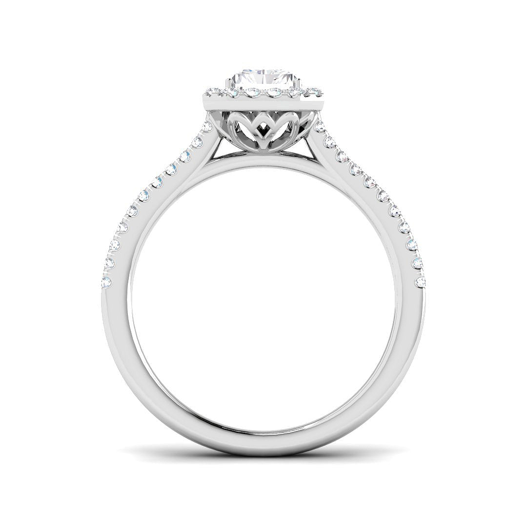 Platinum 1.14ct F SI1 Diamond Ring