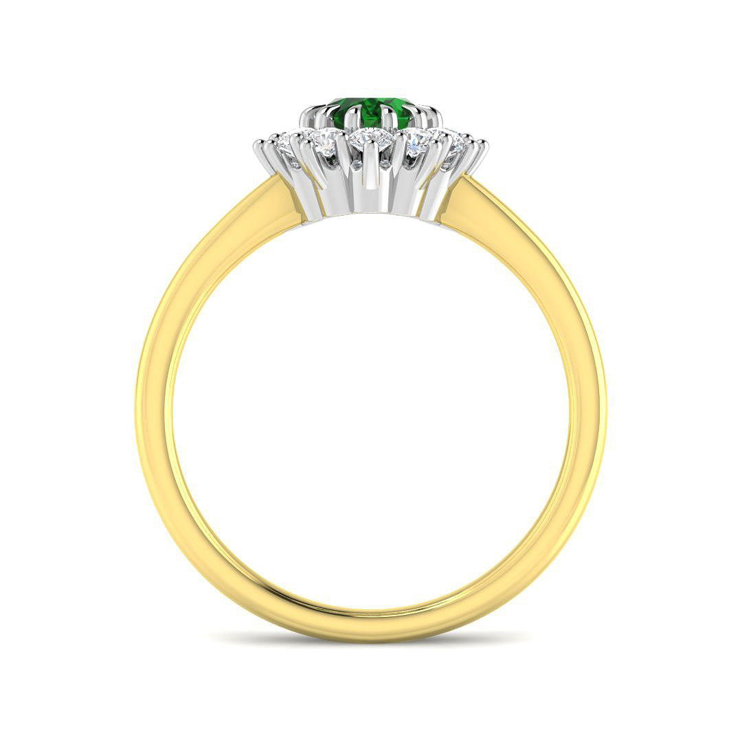 18ct Yellow Gold 1.17ct Emerald Ring