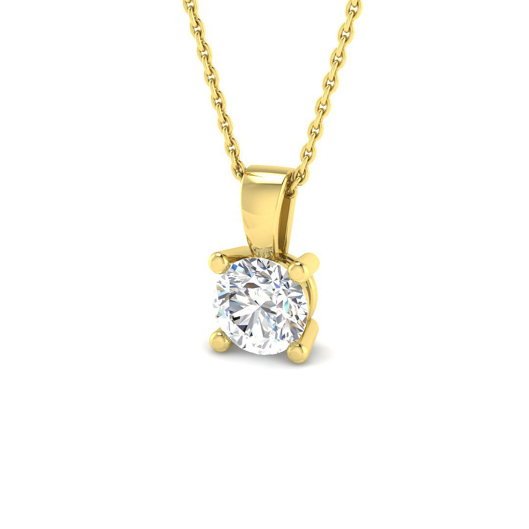 18ct Yellow Gold 0.71ct G SI2 Diamond Pendant