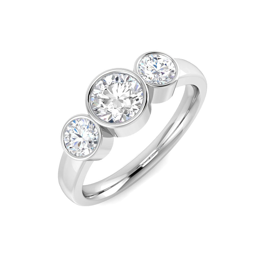 9ct White Gold 1.08ct Laboratory Grown CVD Ring