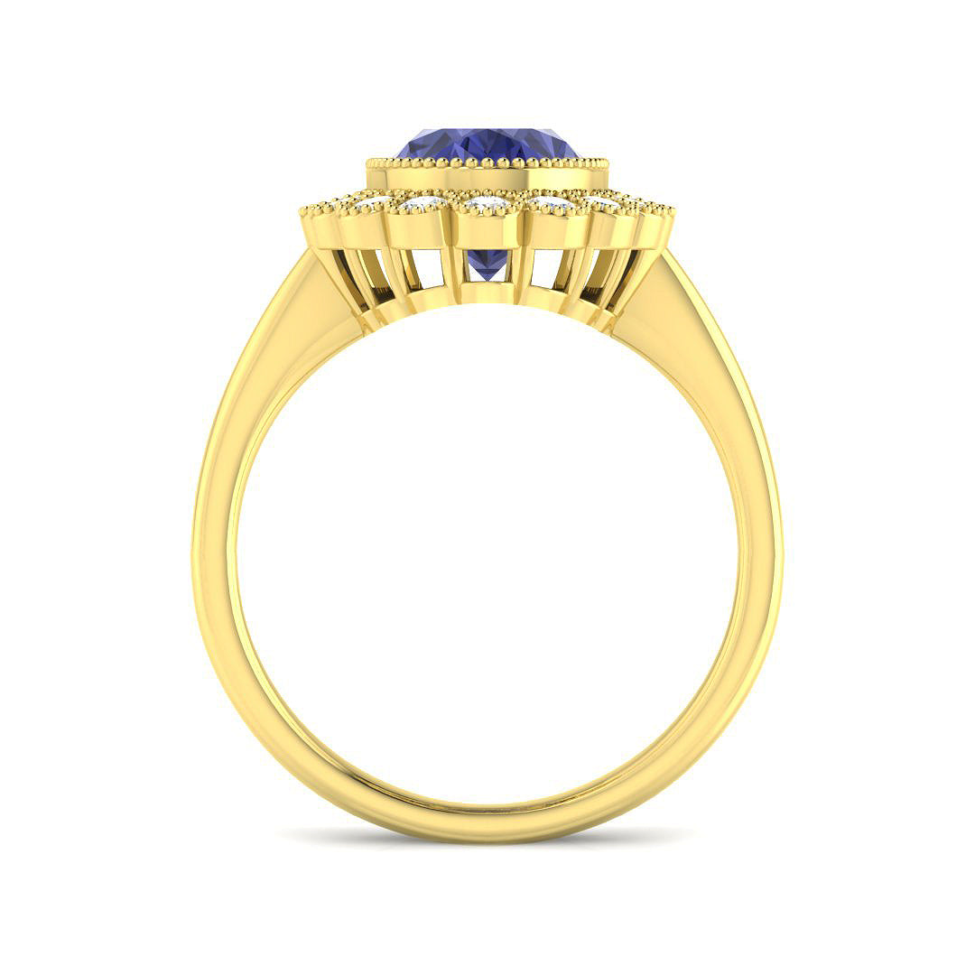 9ct Yellow Gold 4.21ct Tanzanite Ring