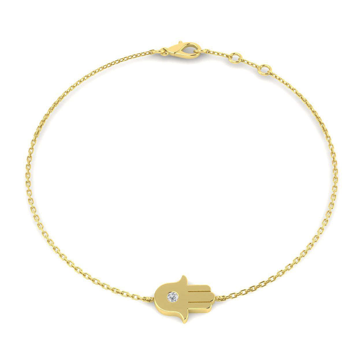 9ct Yellow Gold 0.03ct G SI2 Diamond Bracelet