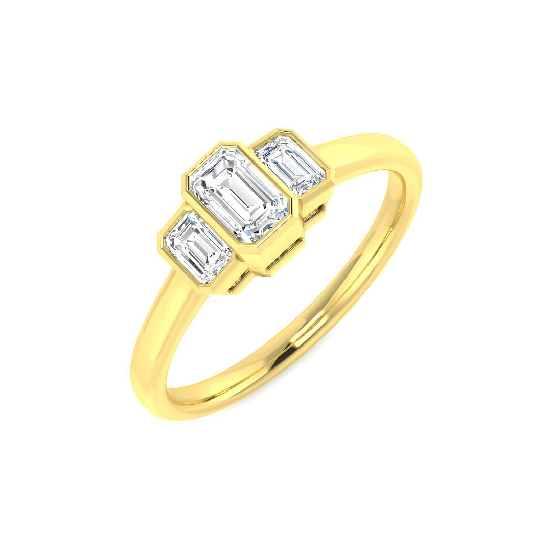 9ct Yellow Gold 0.49ct Laboratory Grown CVD Ring