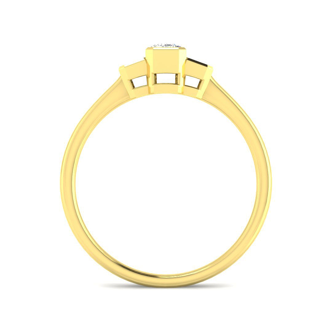 9ct Yellow Gold 0.49ct Laboratory Grown CVD Ring