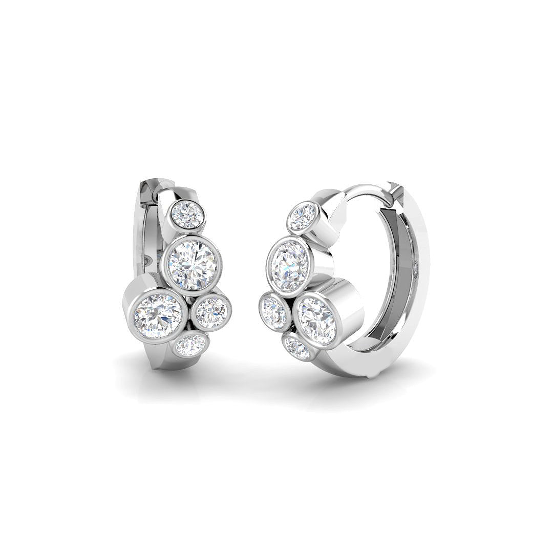 9ct White Gold 0.61ct Laboratory Grown CVD Earrings