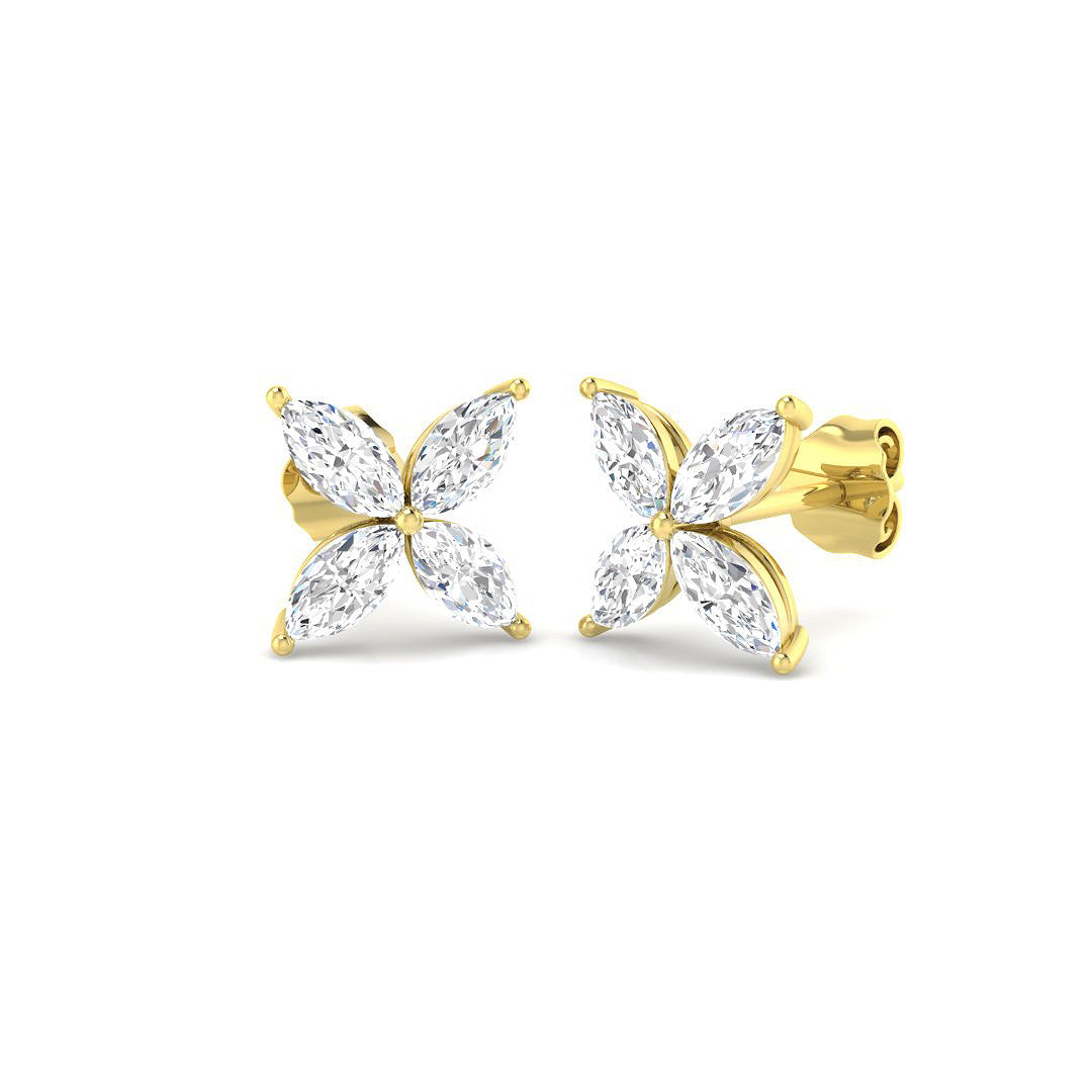 9ct Yellow Gold 1.31ct Laboratory Grown CVD Earrings