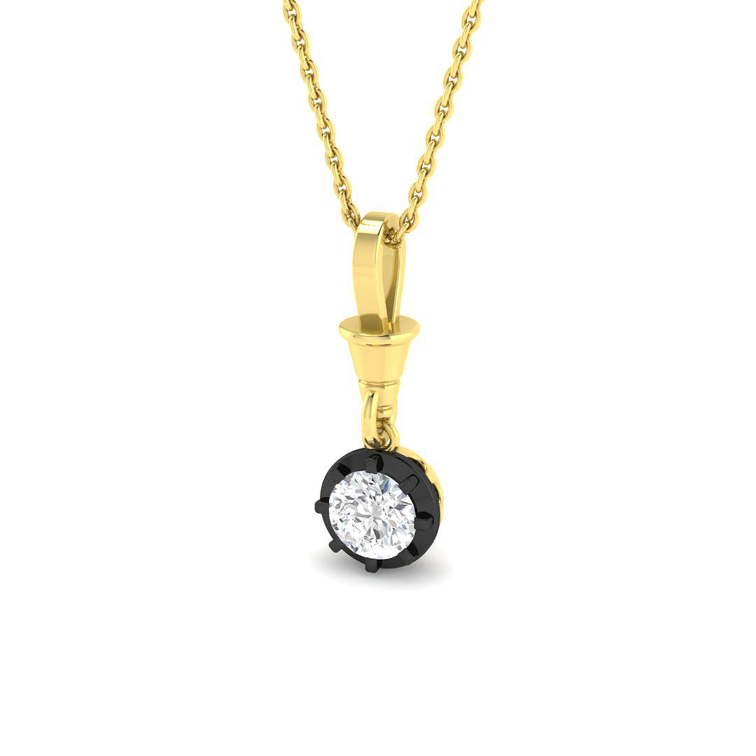 9ct Yellow Gold 0.50ct Laboratory Grown CVD Pendant